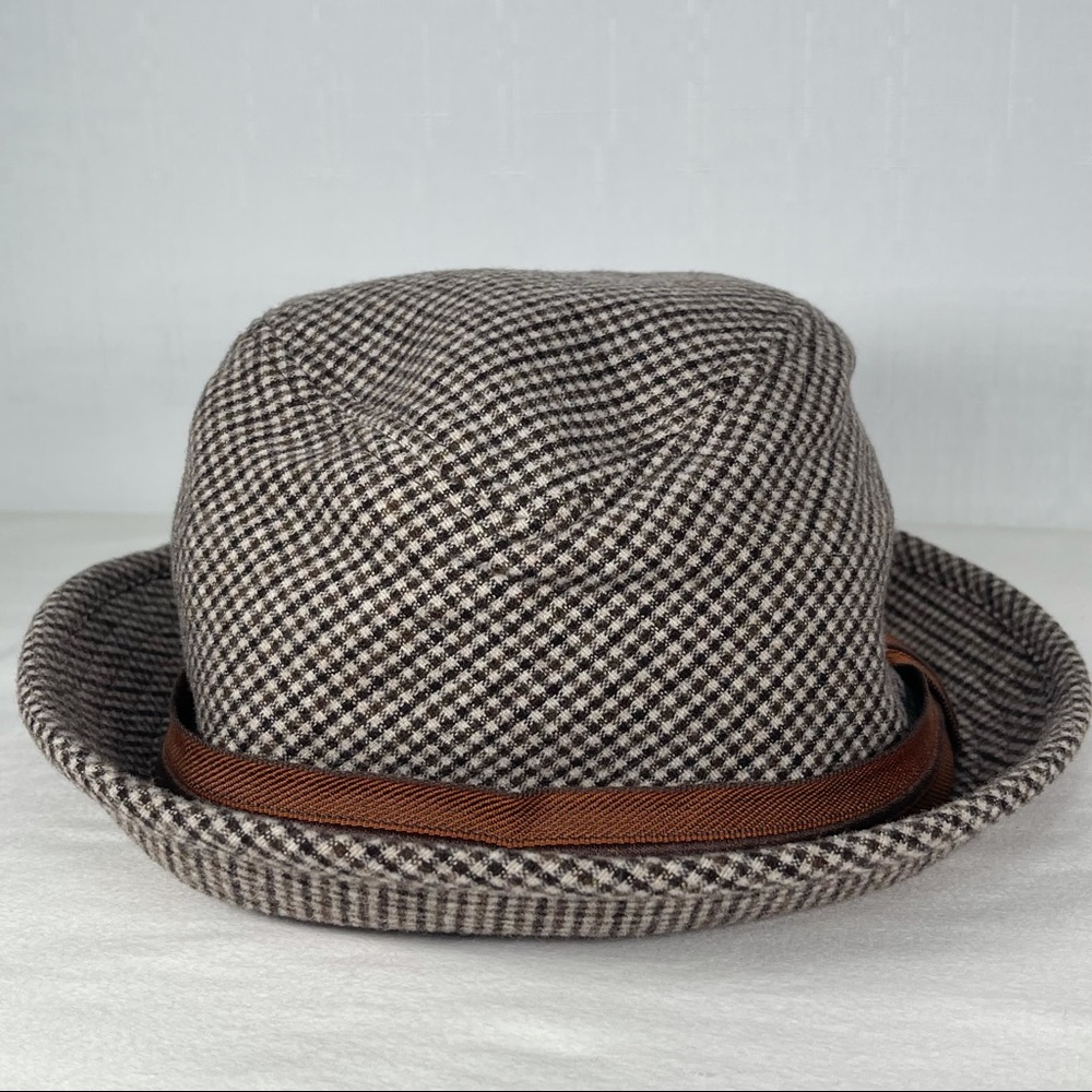 Eugenia Kim Men's Checkered Virgin Wool Fedora Hat